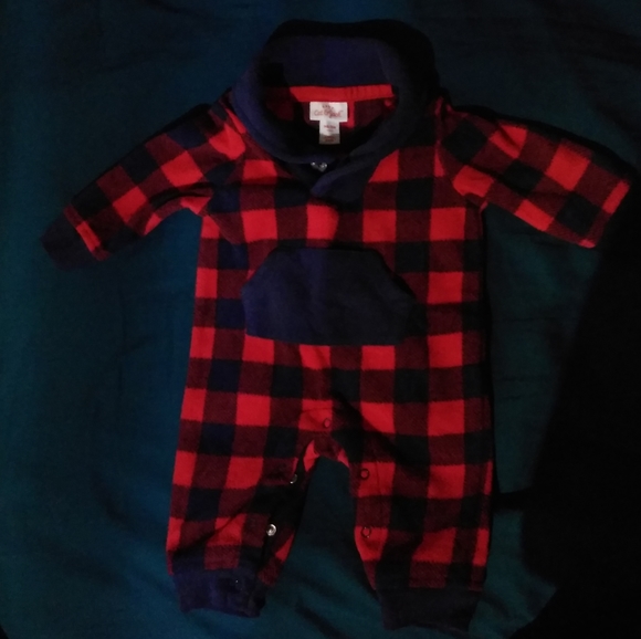 Baby Plaid jumpsuit one-piece - Picture 3 of 4